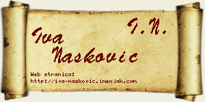 Iva Nasković vizit kartica